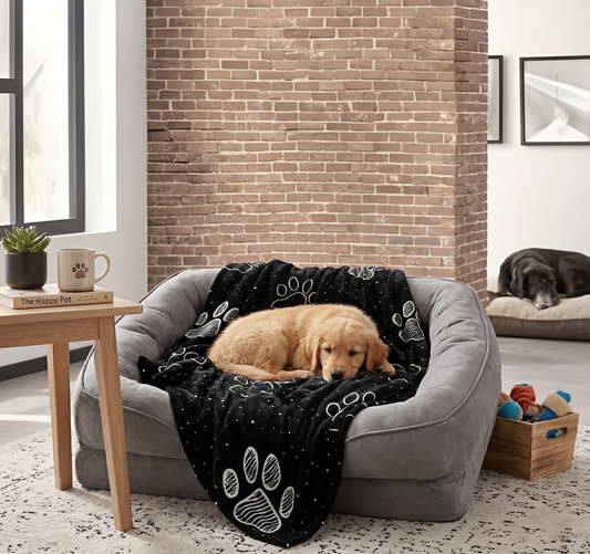 Flannel Pet Blanket - Black