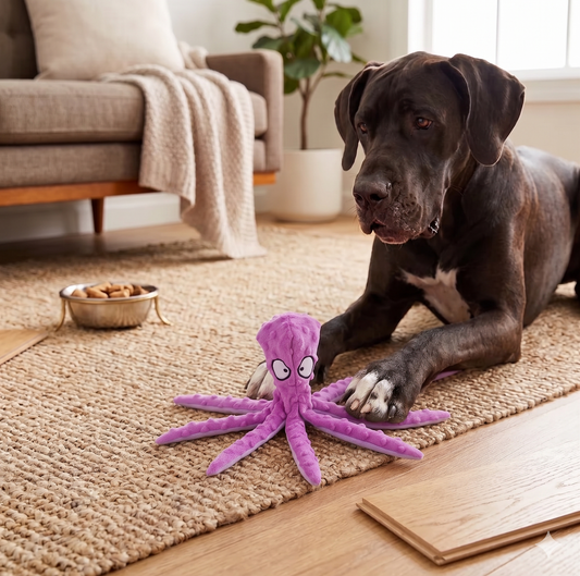 Octo-Pal Purple Plush Dog Toy