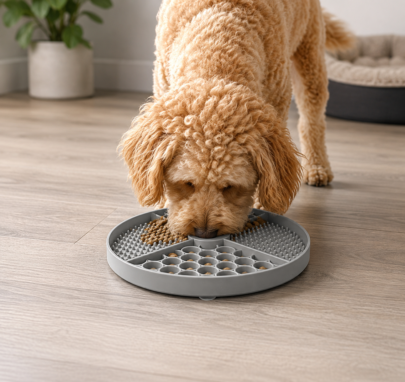 4-In-1 Compartment Anti Slip Slow Feeder